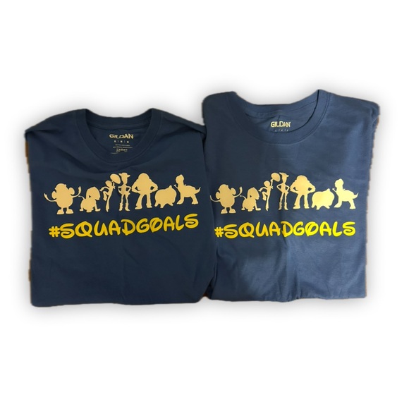 Gildan Other - Gildan Disney  Blue Tee with Yellow Squad Graphic Med/LG